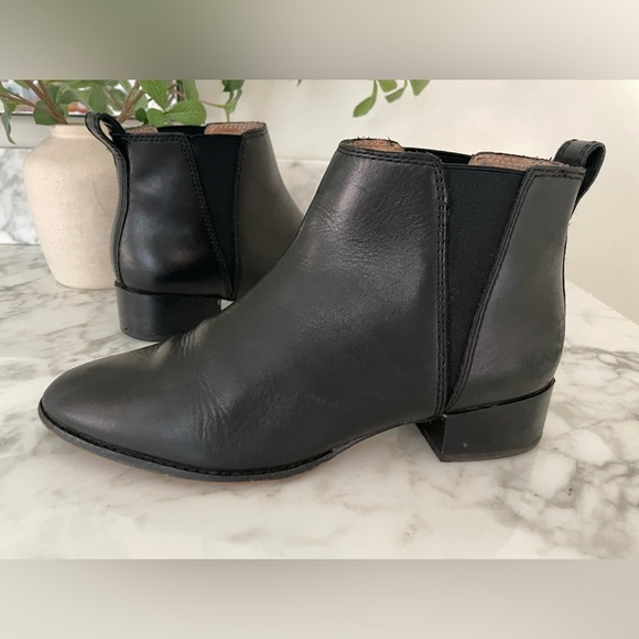 Madewell Carina Ankle Boot Black Leather Womens Size 8 - Picture 6 of 9
